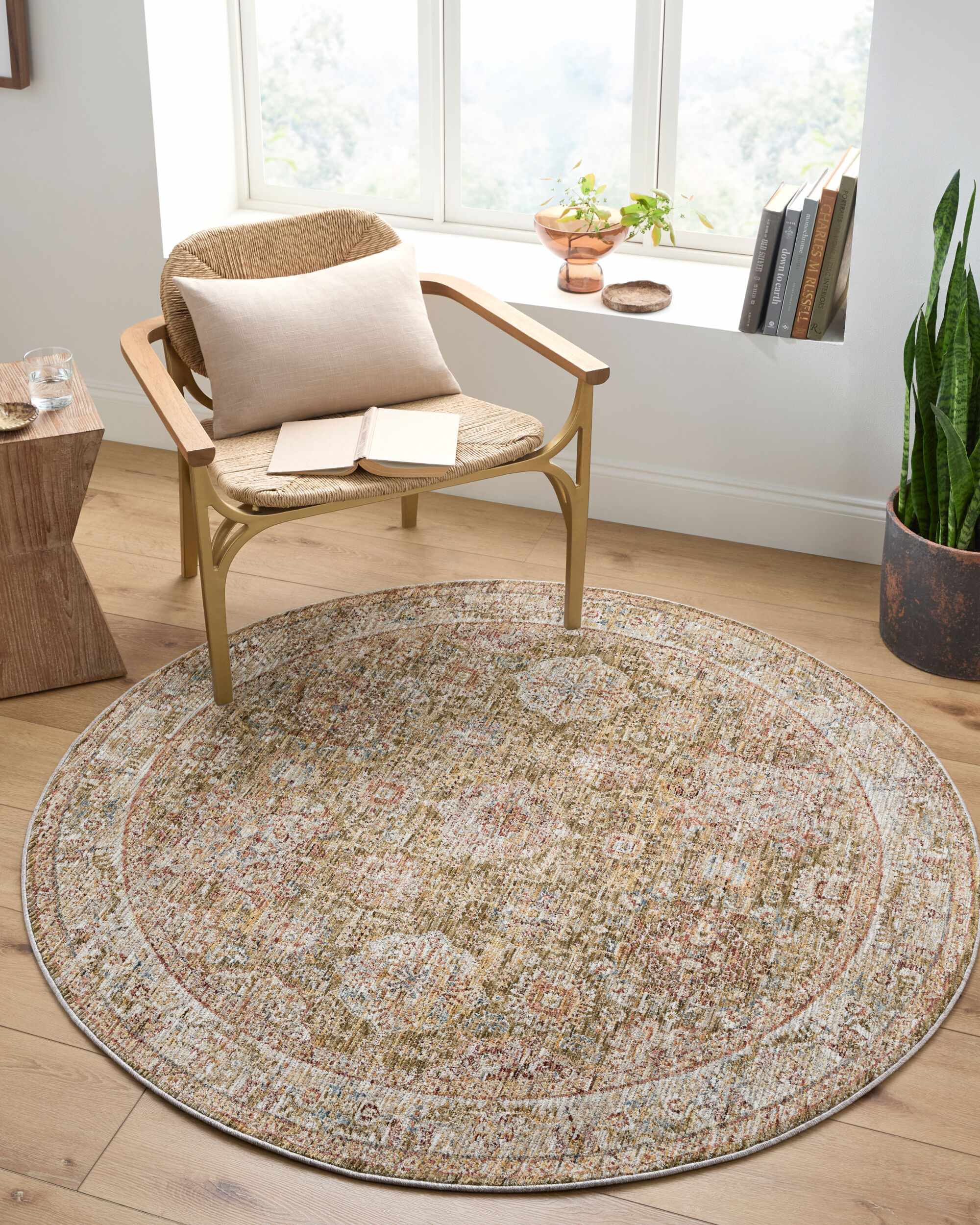 Ange Tan Rich Textured Traditional Rug