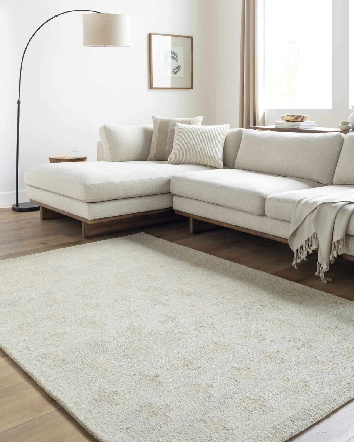 Lotta Peach Modern Wool Area Rug