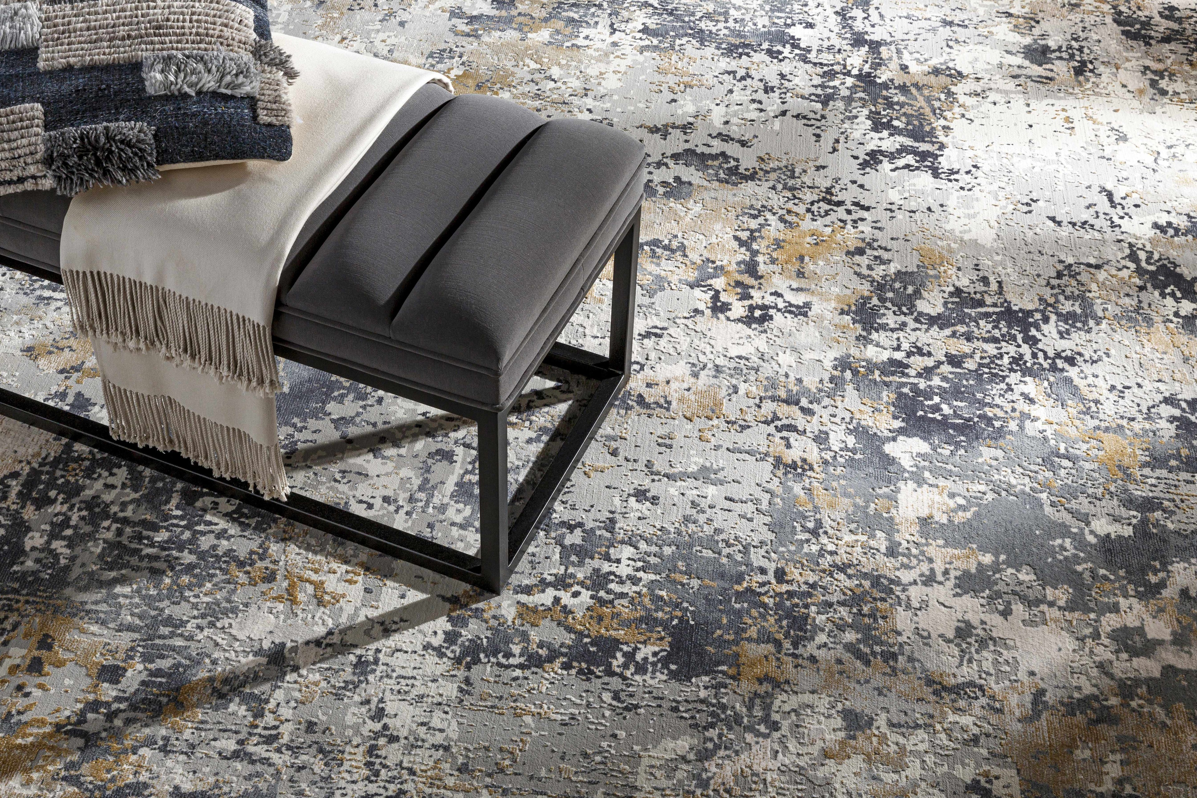 Lenzburg Faux Silk Abstract Rug