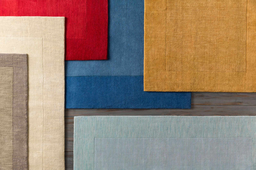 Macedon Blue Bordered Wool Rug