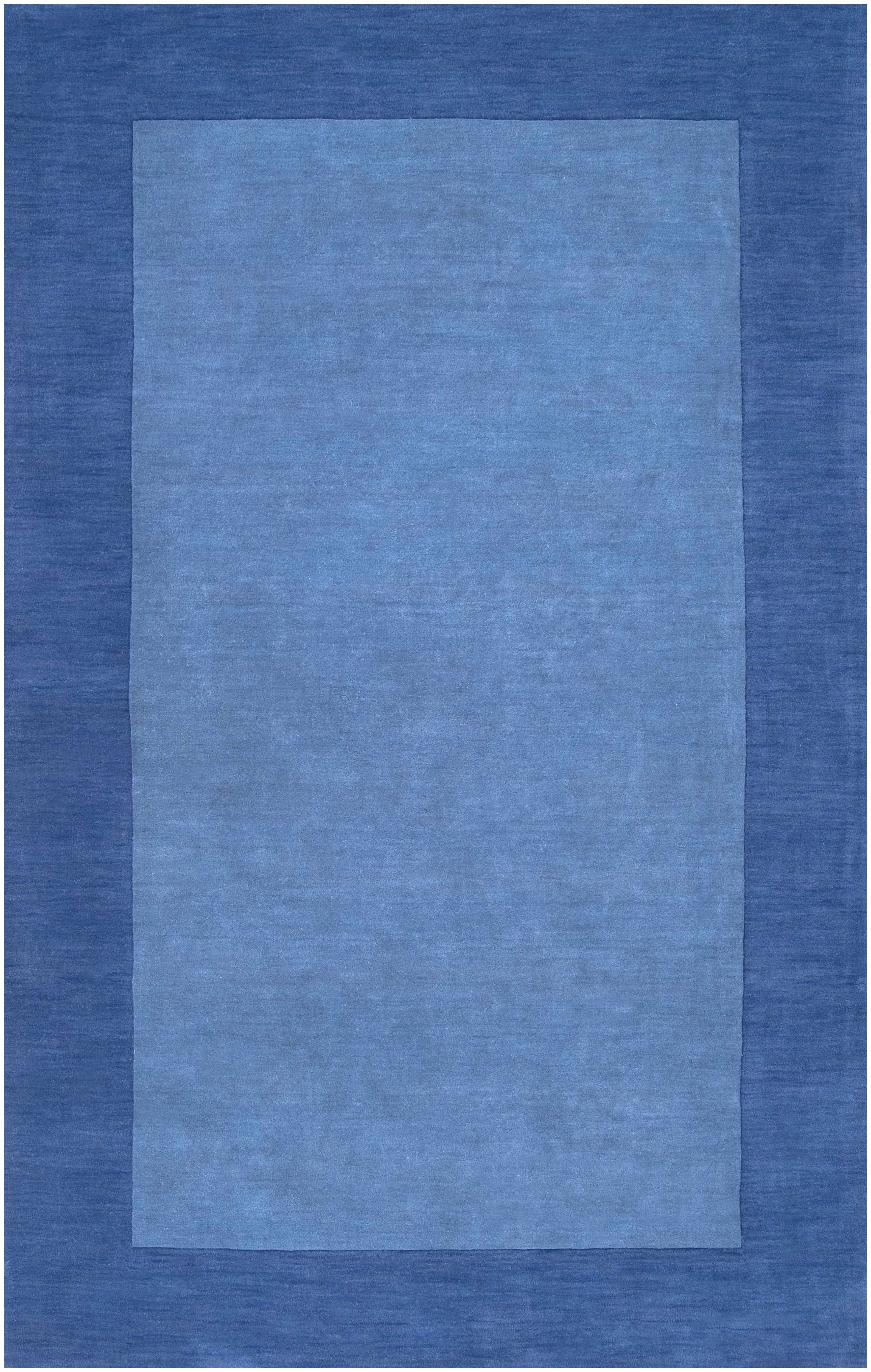 Macedon Blue Bordered Wool Rug