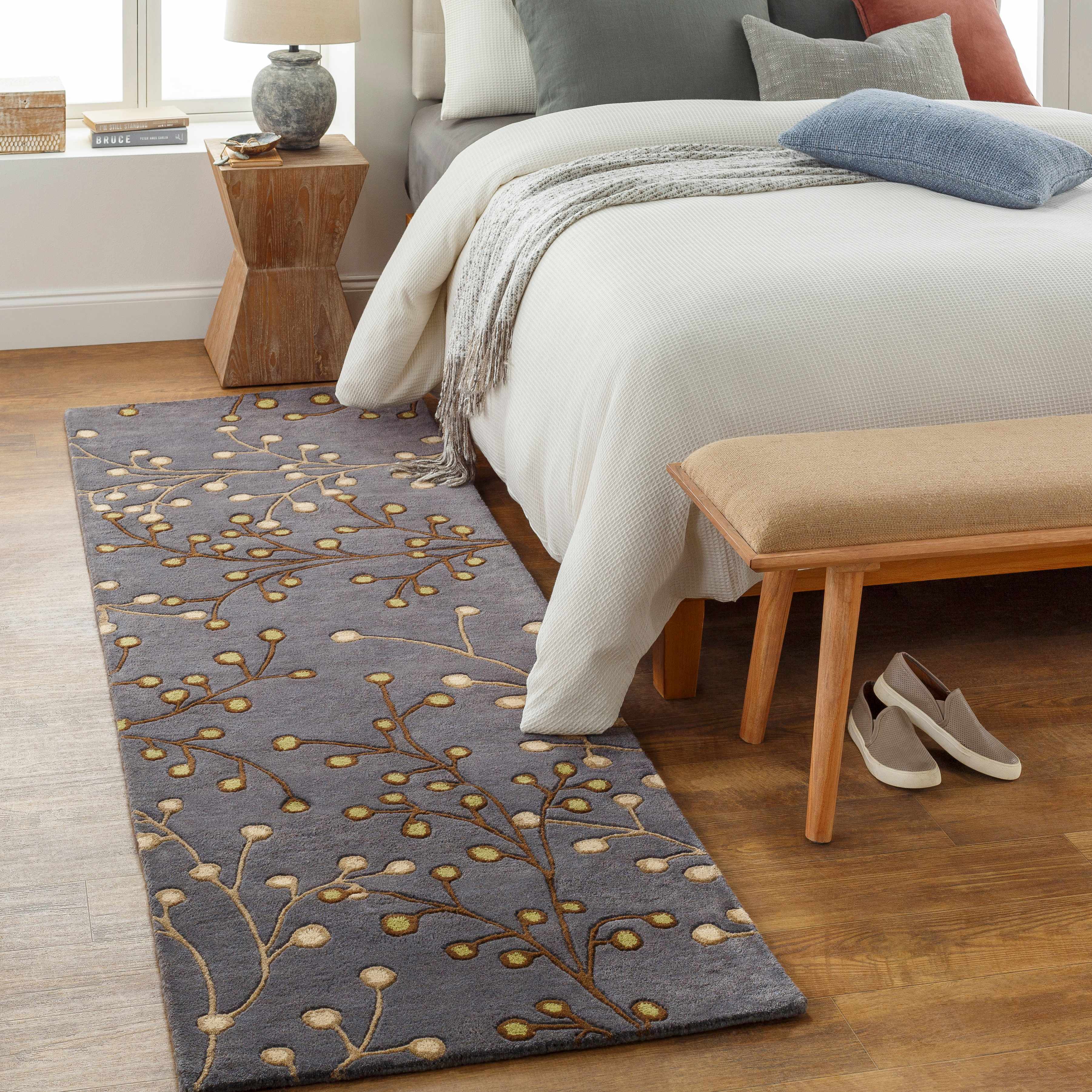 Elsu Brown Beige Wool Rug