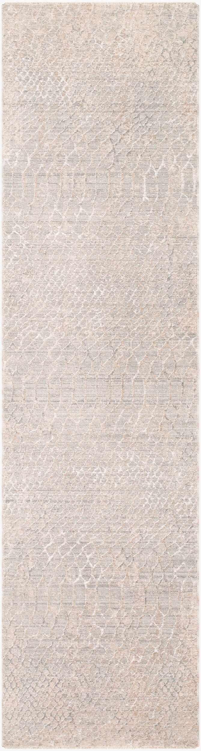 Kike Cream Abstract Machine Woven Polyester Area Rug