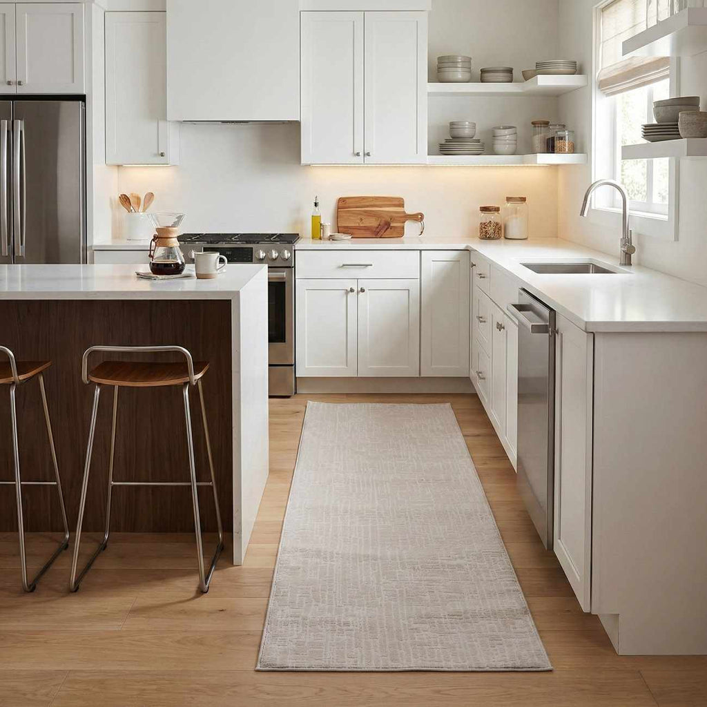 Leanna Cream Washable Area Rug
