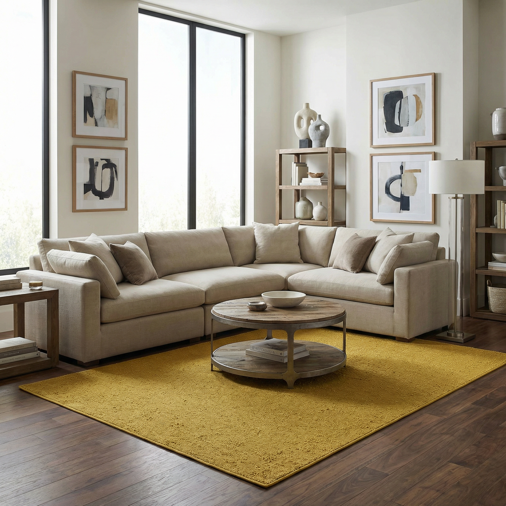Breena Goldenrod Washable Area Rug