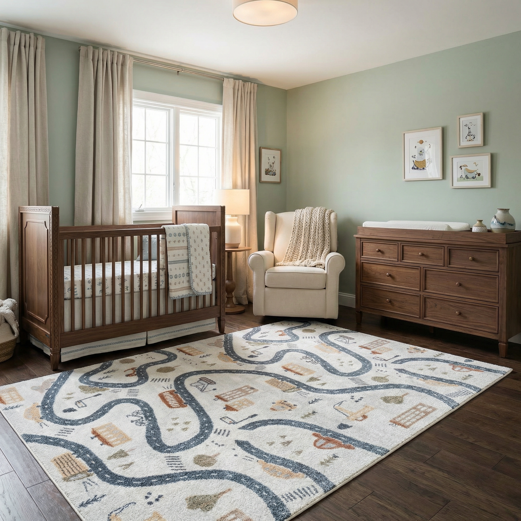 Mave Roads Washable Rug for Kids