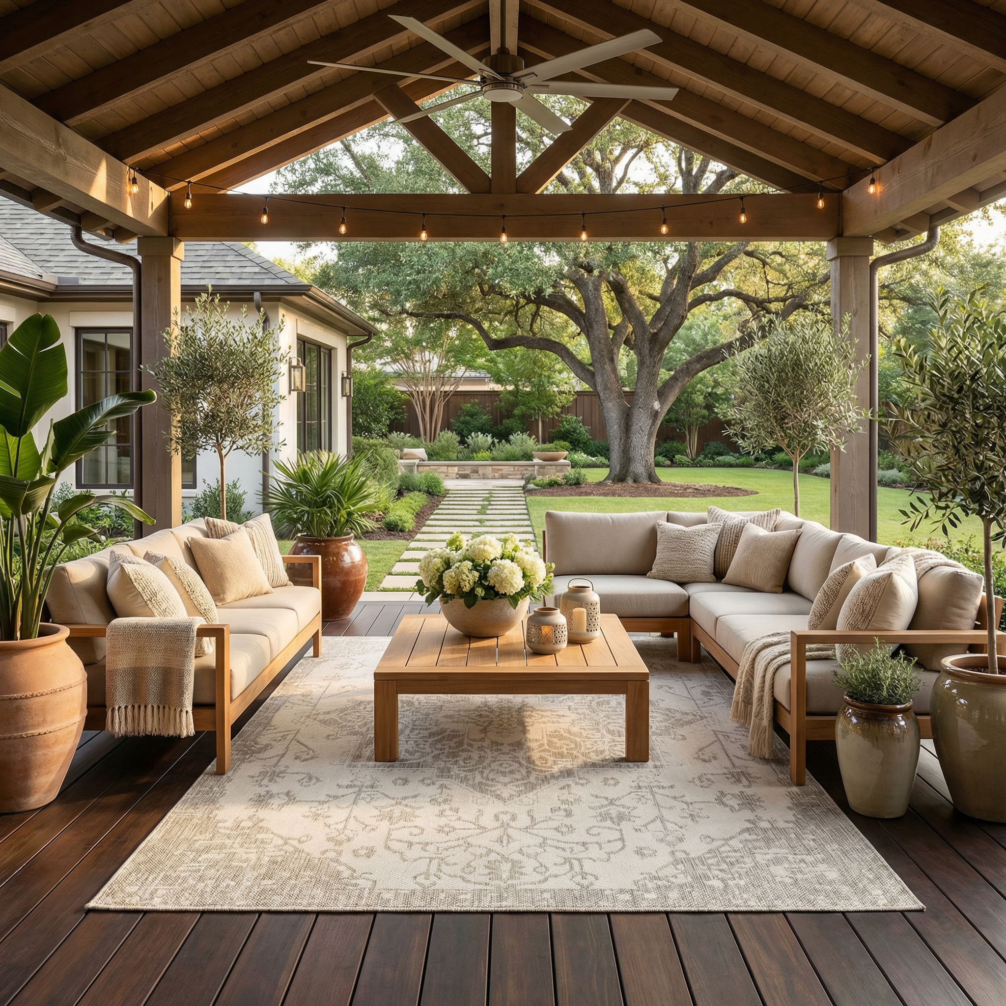 Beige Kilmacolm Outdoor Rug