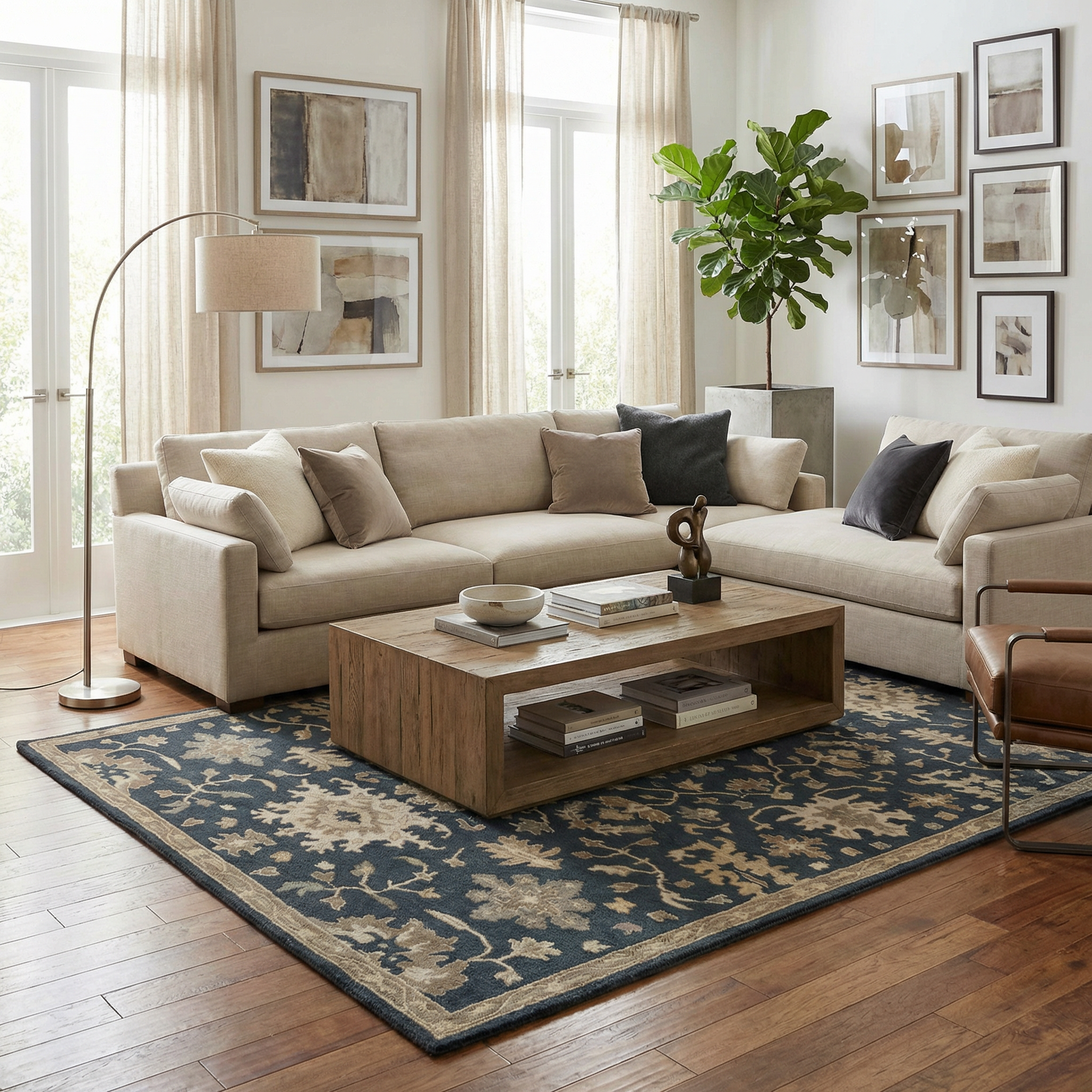 Caesar 1154 Navy Wool Rug