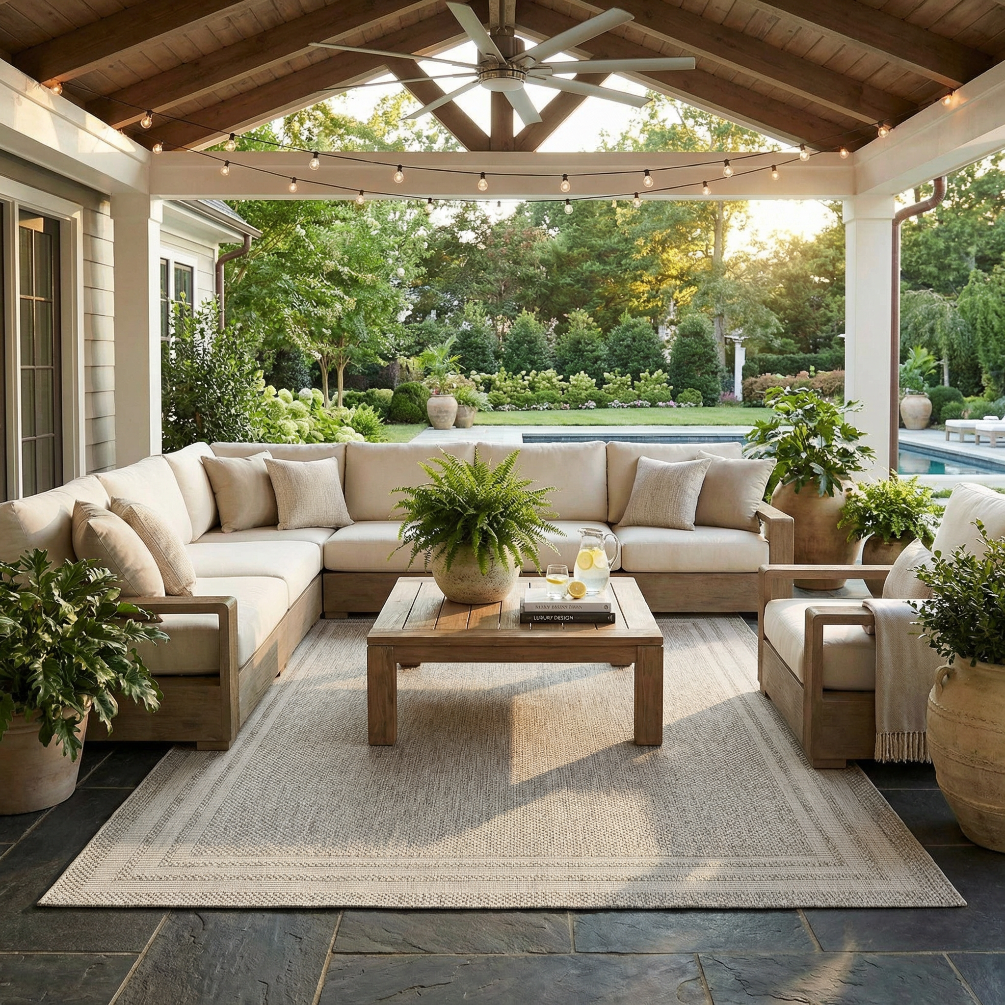Burradoo Bordered Outdoor Area Rug