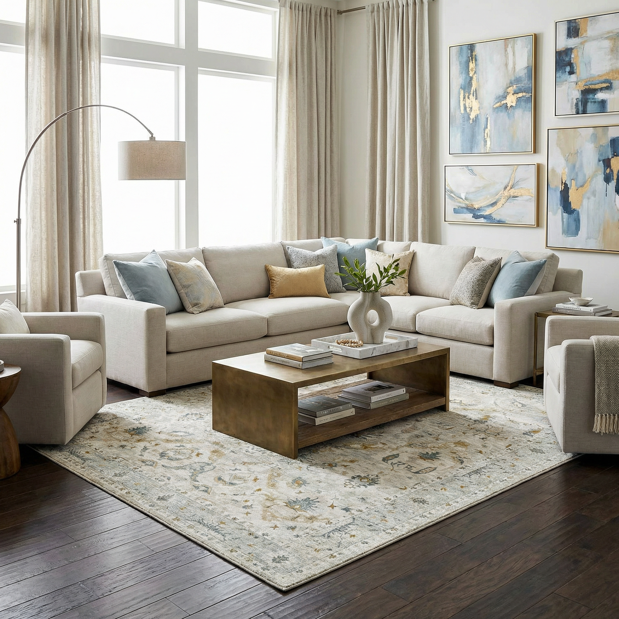 Emile Textured Rug with Fringes