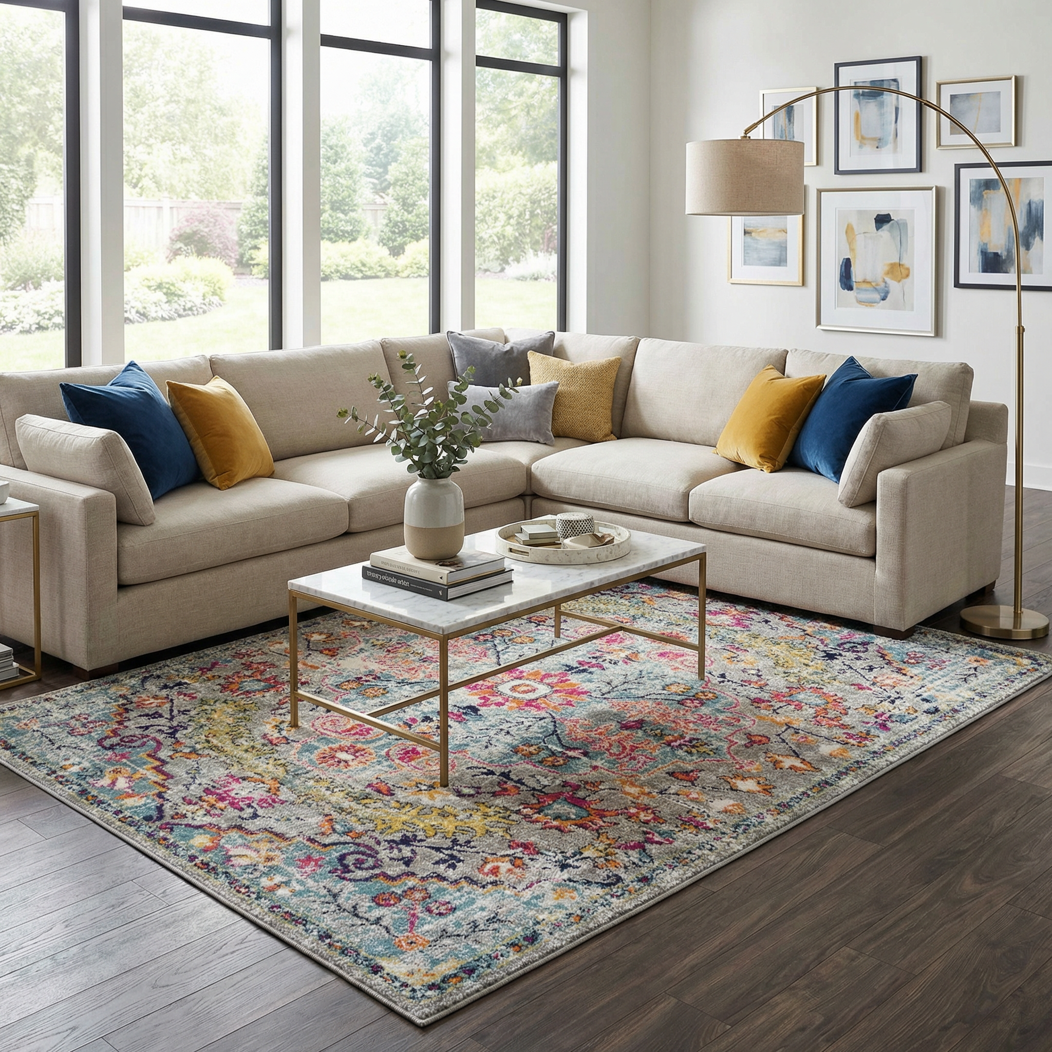 Delanson Colorful Area Rug