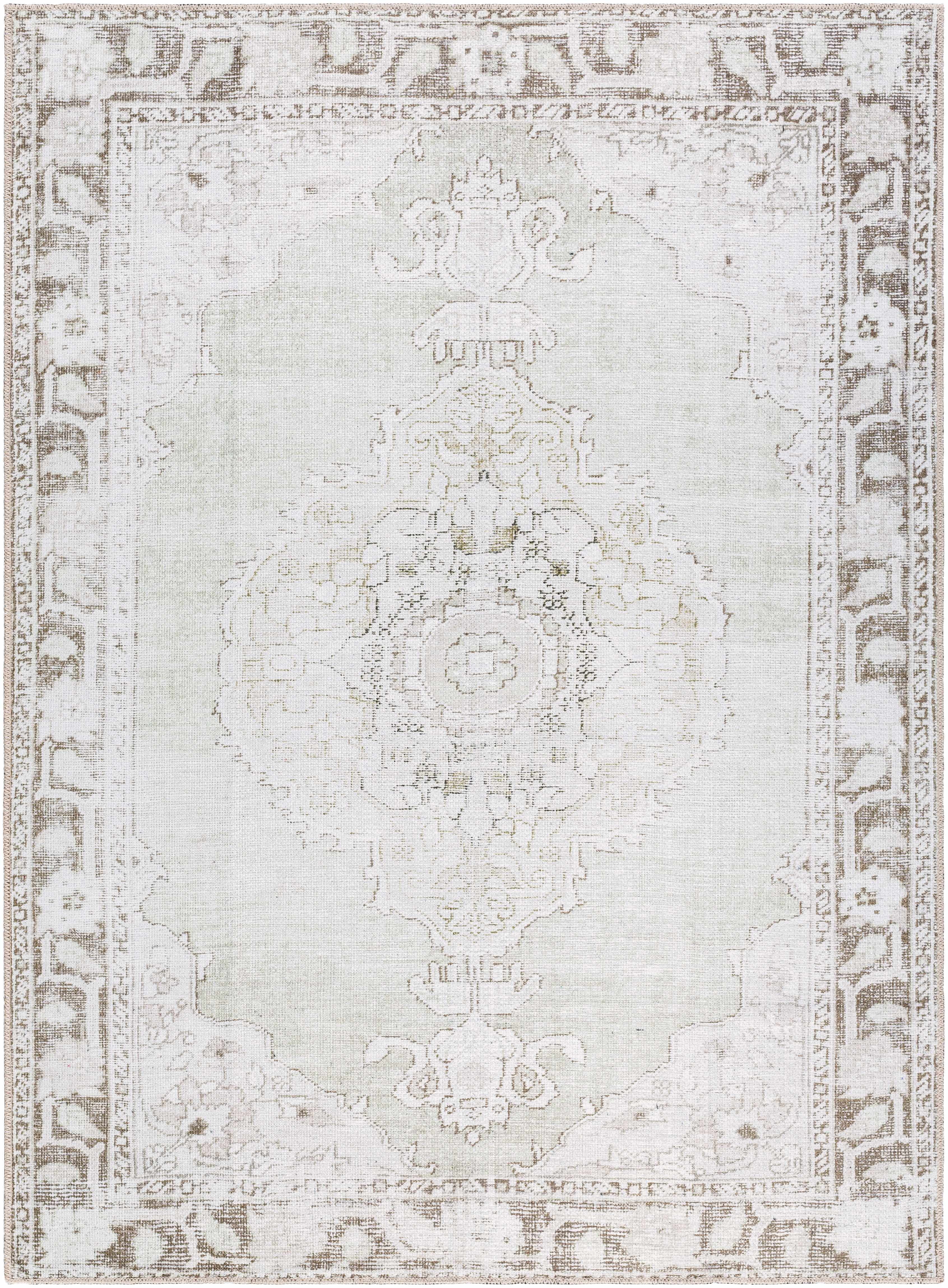 Livabliss x Our PNW Home Rainier Medallion Gray Washable Rug