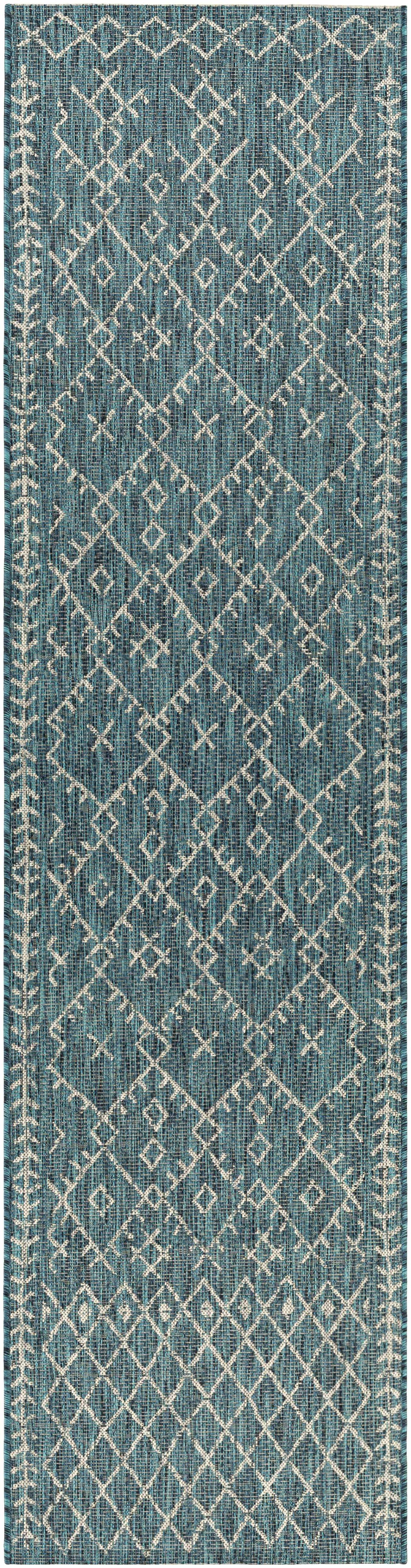 Maunawili Aqua Nordic Outdoor Rug