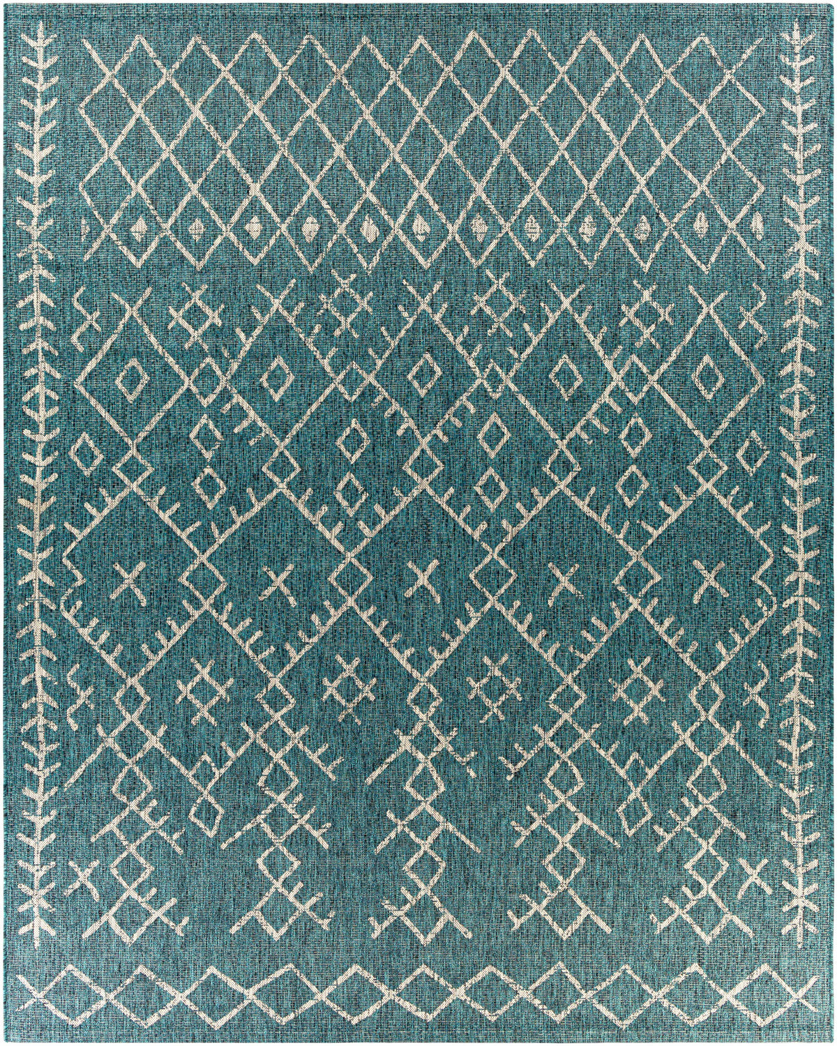 Maunawili Aqua Nordic Outdoor Rug