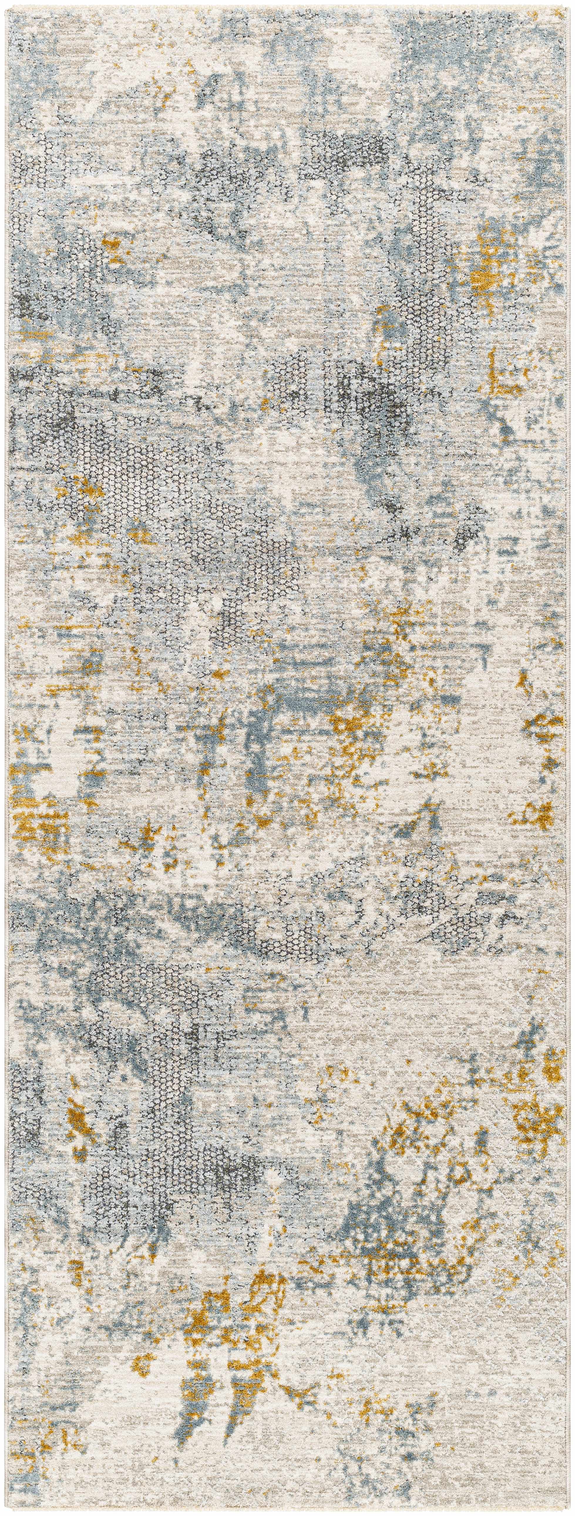 Chaya Textured Abstract Rug with Fringes
