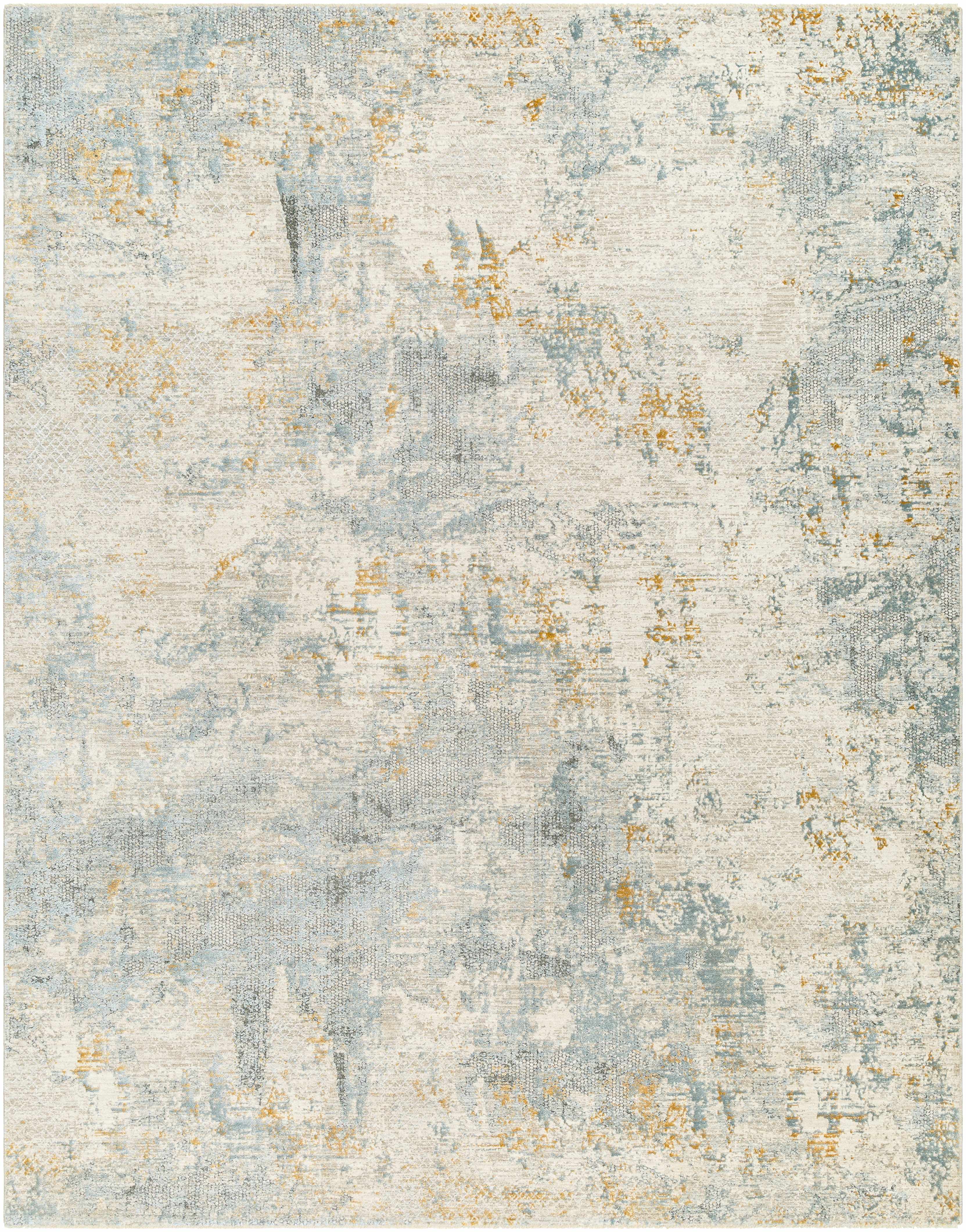 Chaya Textured Abstract Rug with Fringes