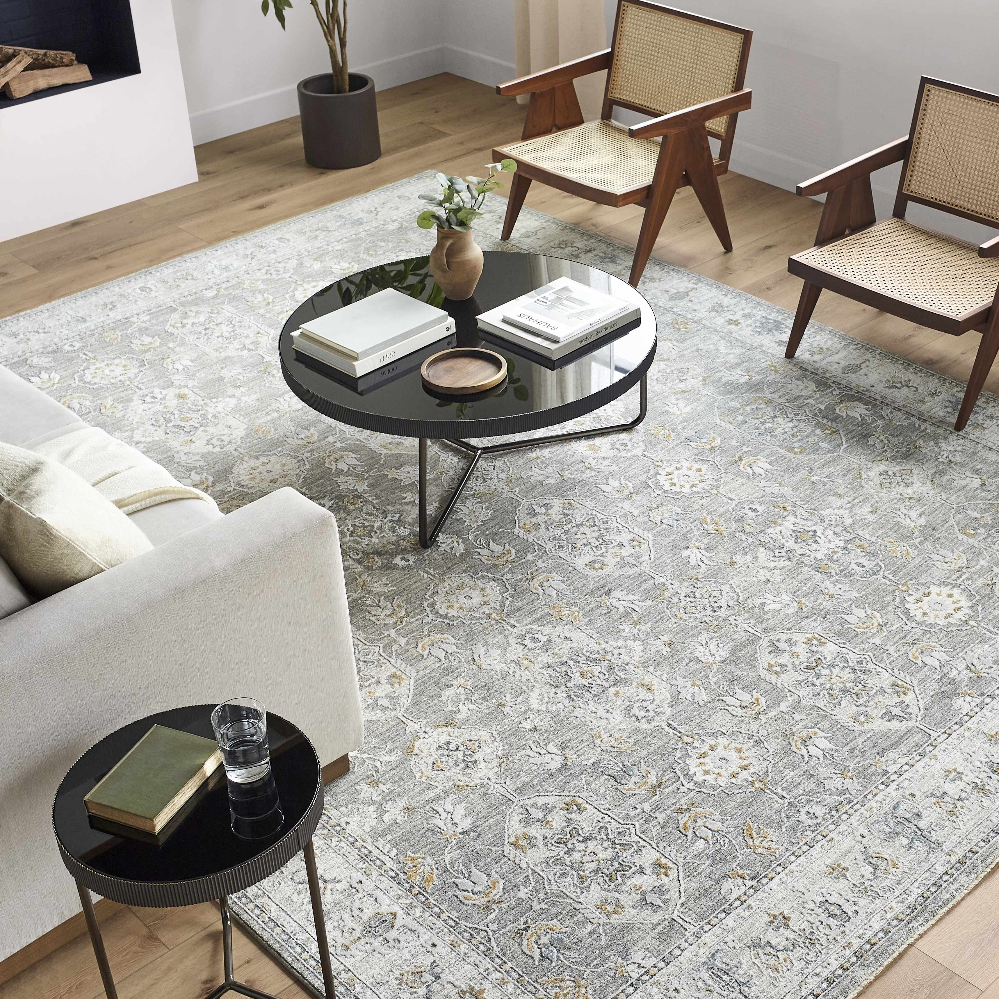 Hafsa Textured Rug with Fringes
