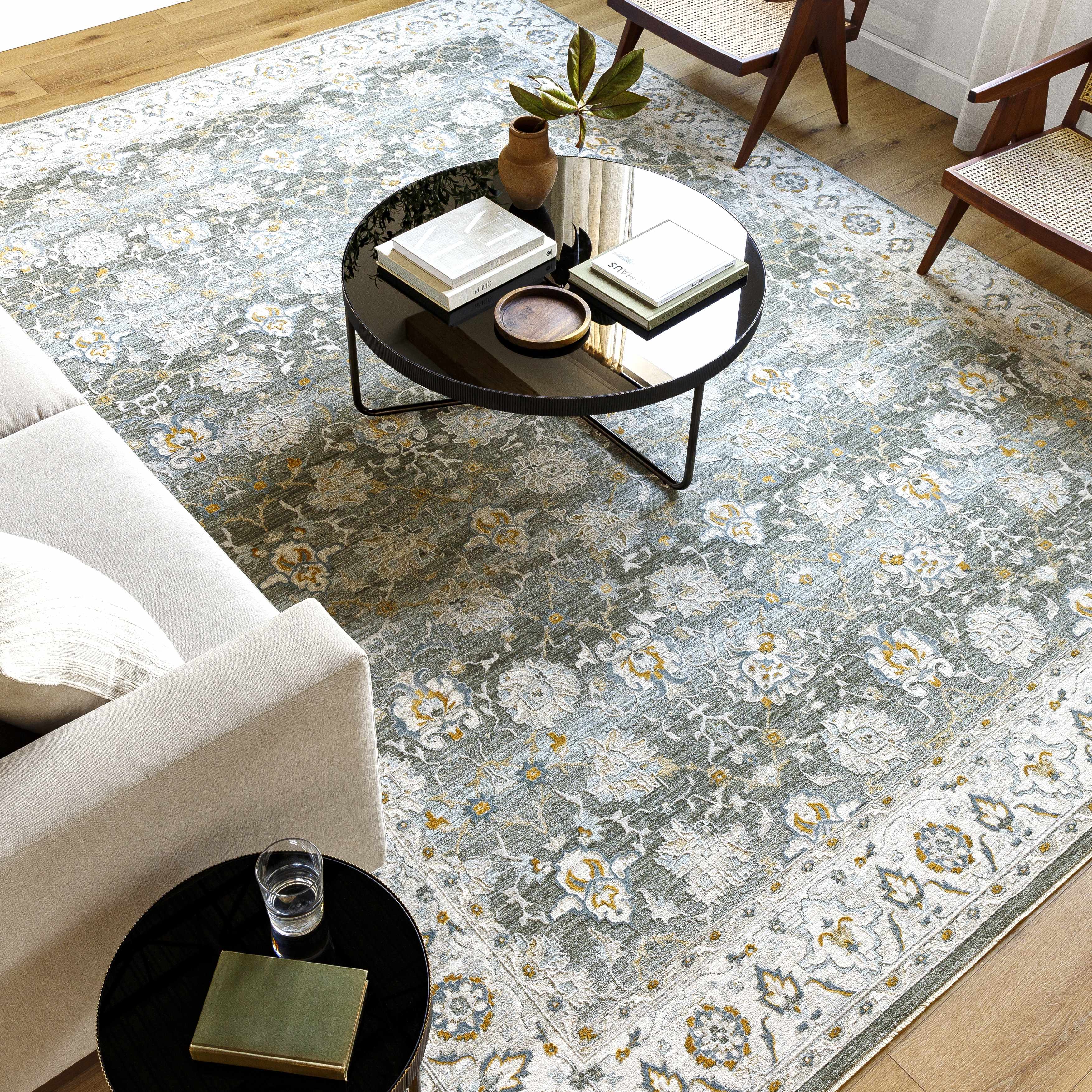 Hafsa Textured Rug with Fringes