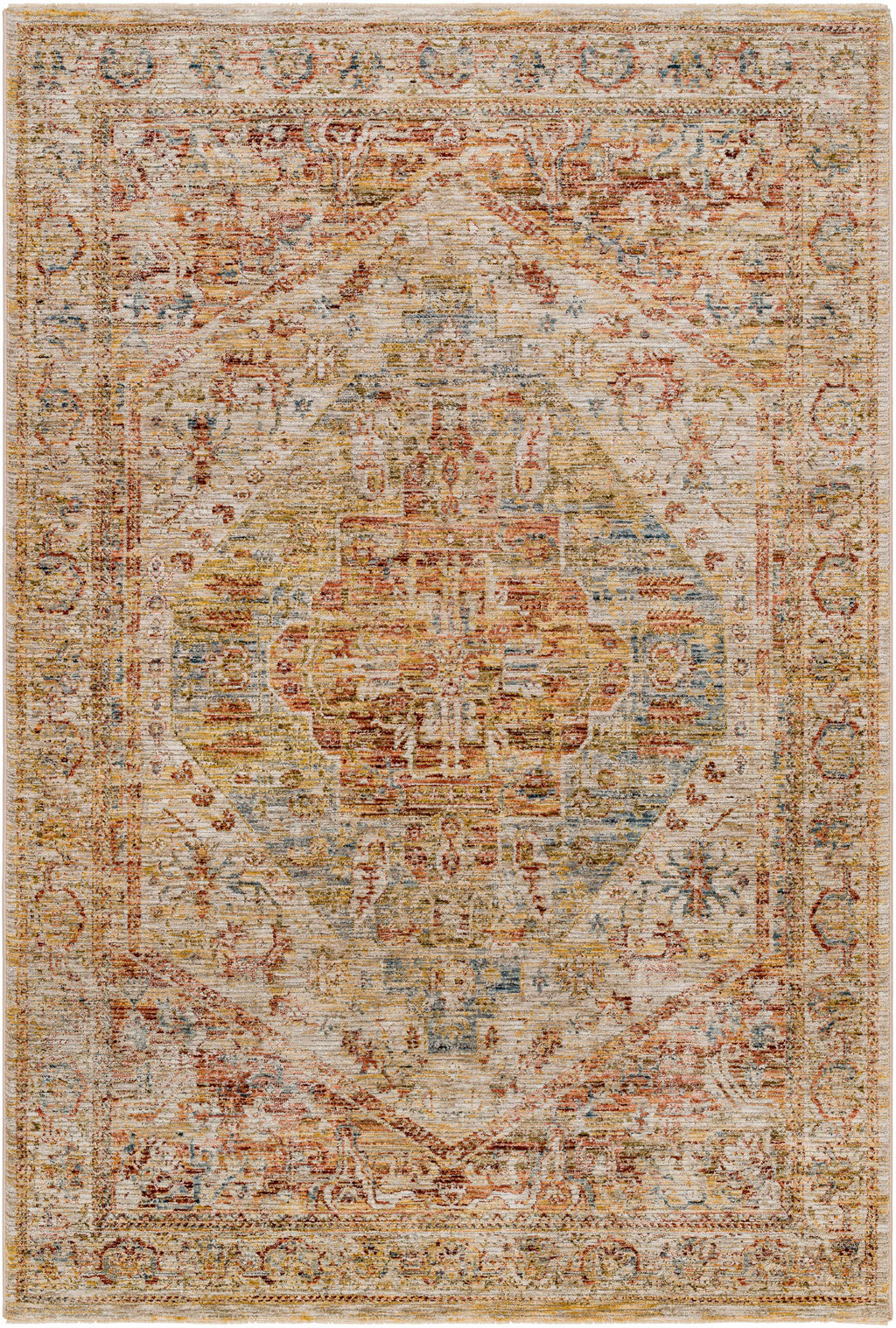 Alois Rust Rich Textured Traditional Rug