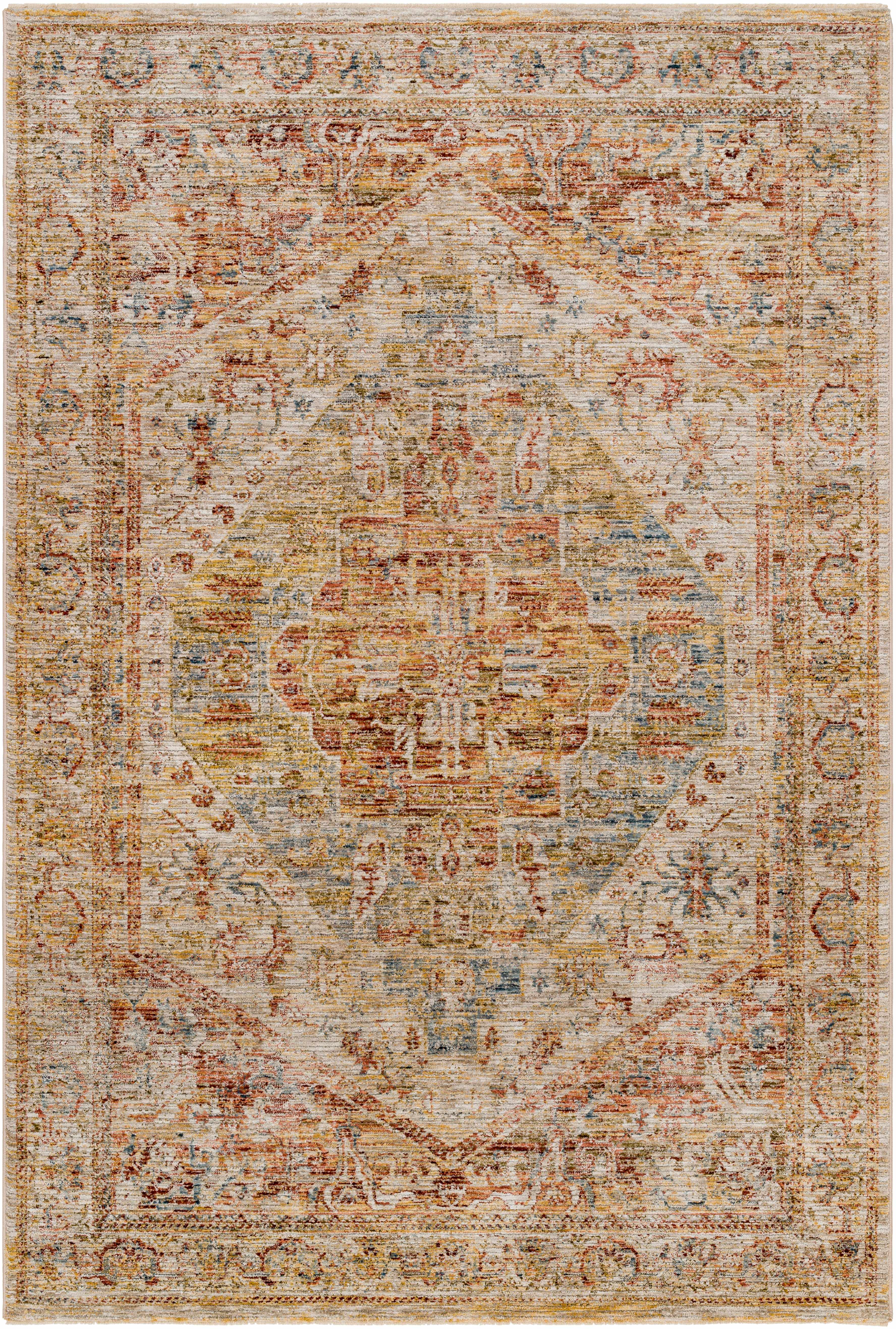 Alois Rust Rich Textured Traditional Rug