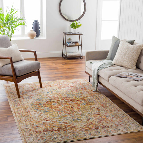 Alois Rust Rich Textured Traditional Rug