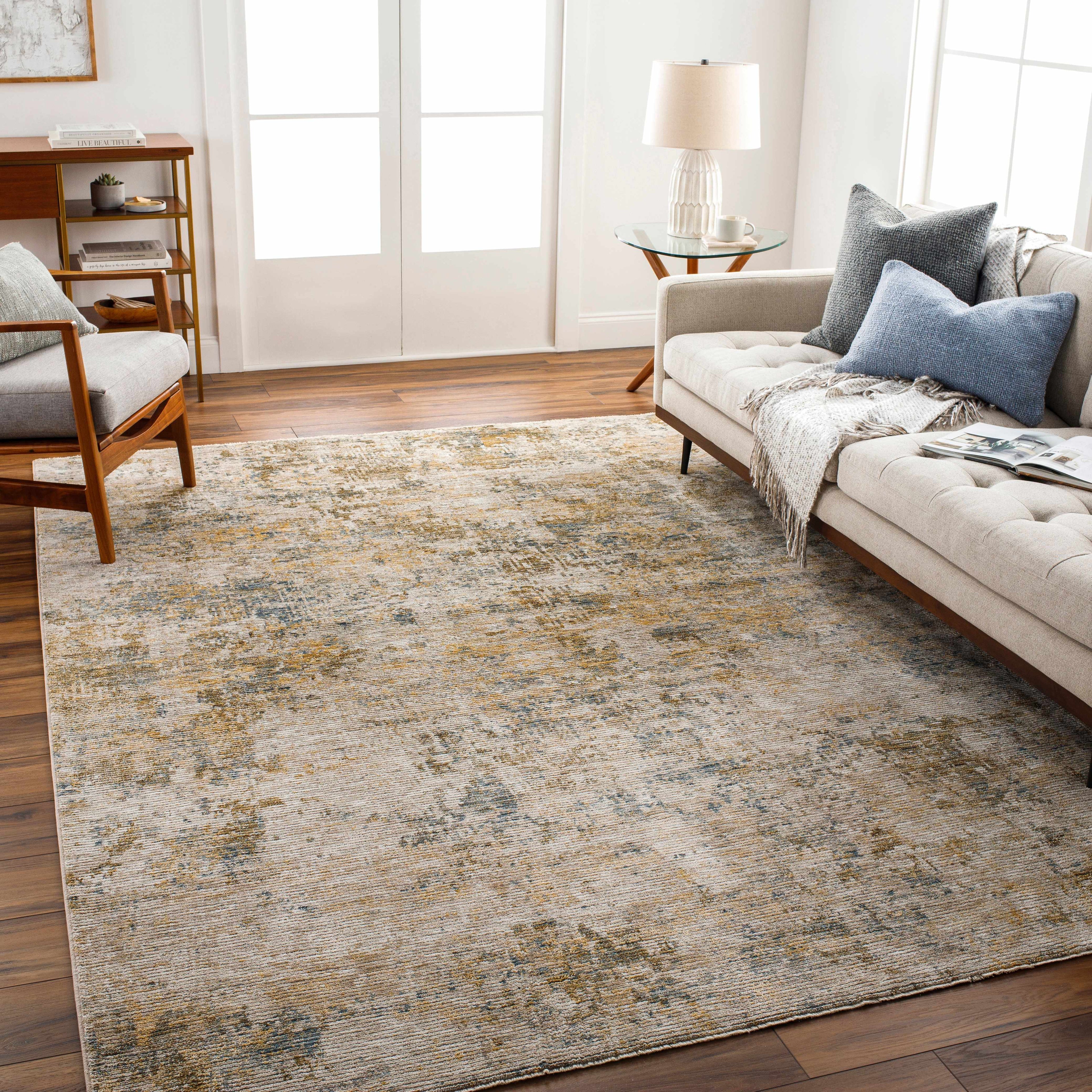 Chas Beige Rich Textured Traditional Rug