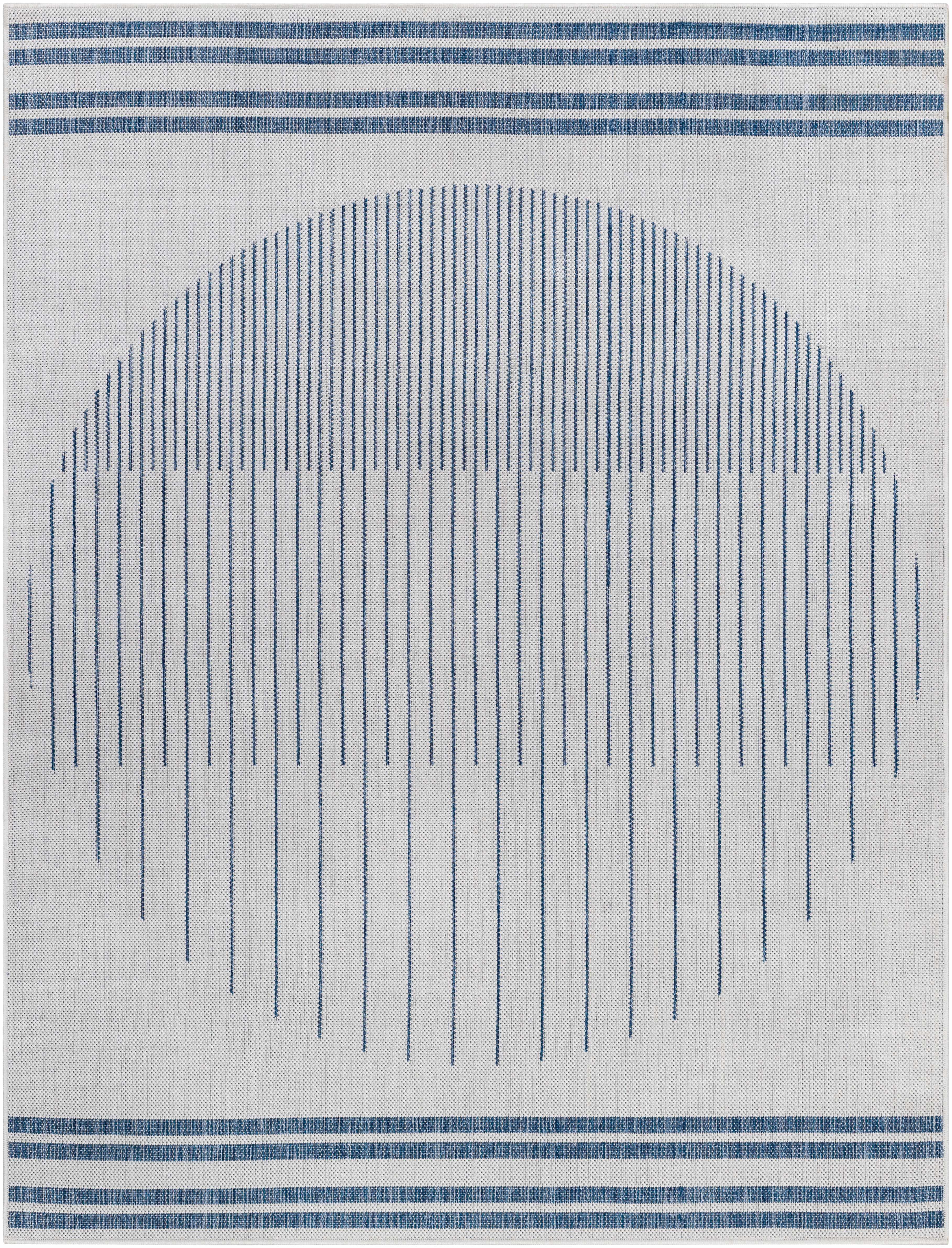 Aviya Blue & Gray Outdoor Area Rug - Clearance