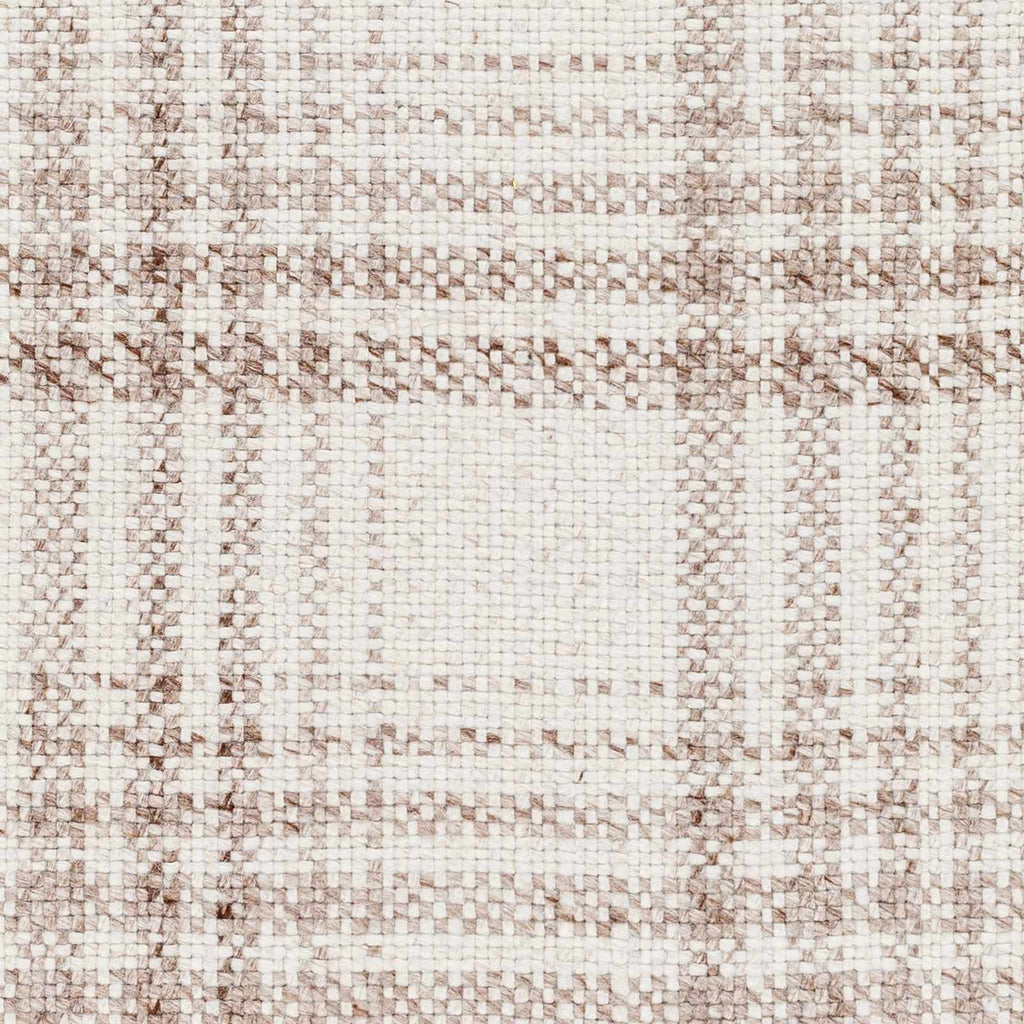 Inara Light Brown Plaid Hand Woven Area Rug