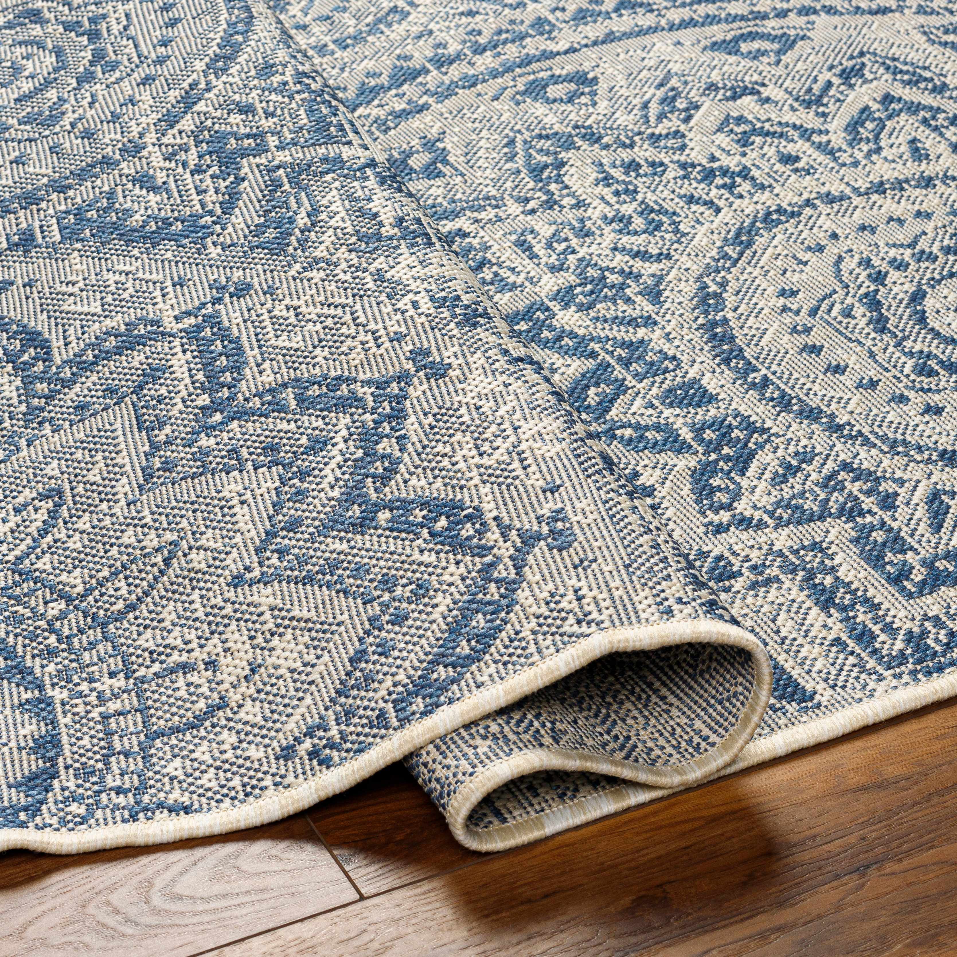 Ayala Blue Durable Outdoor Rug