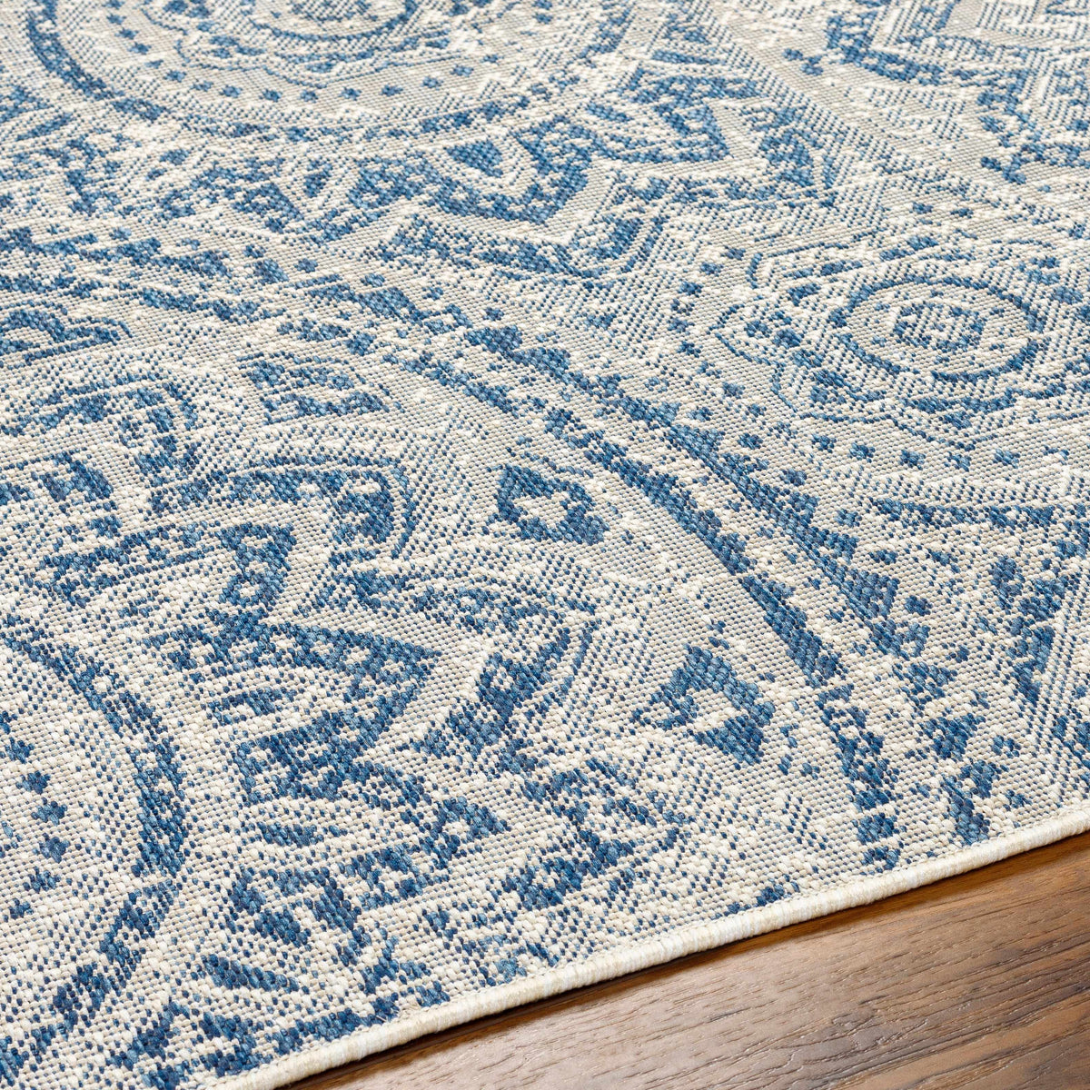 Ayala Blue Durable Outdoor Rug