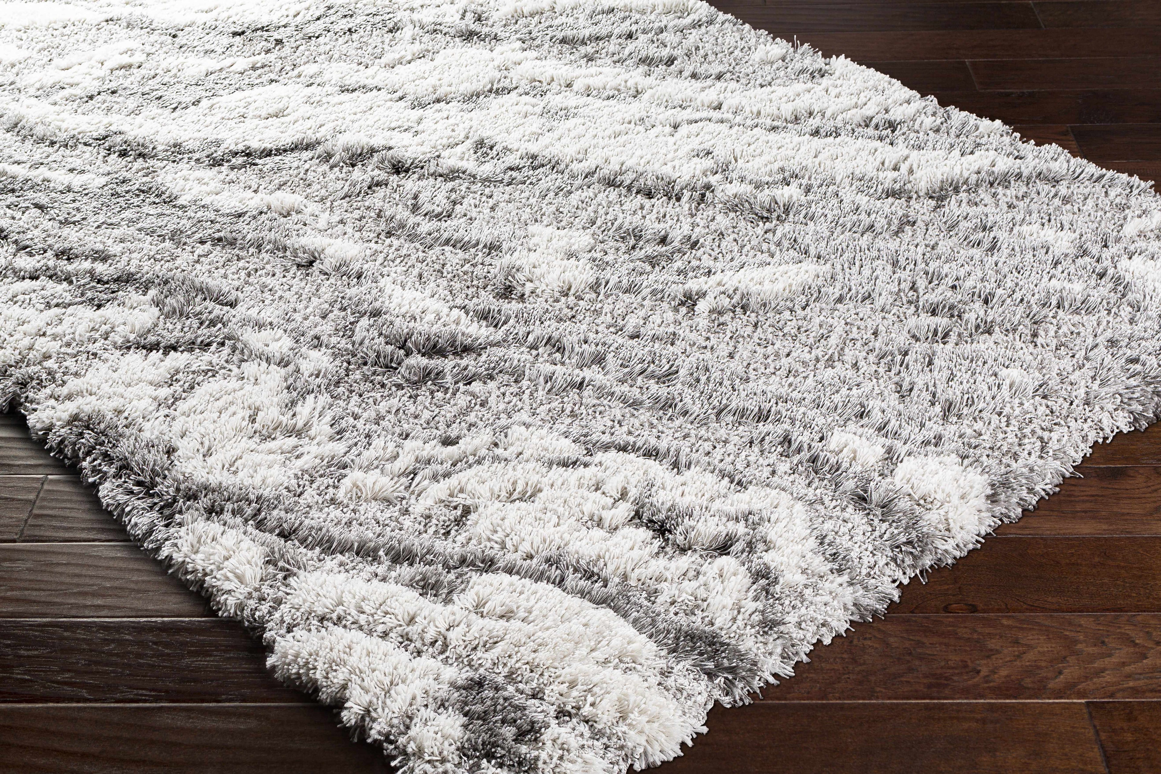 Ashtucna Gray Cloudy Shag Rug