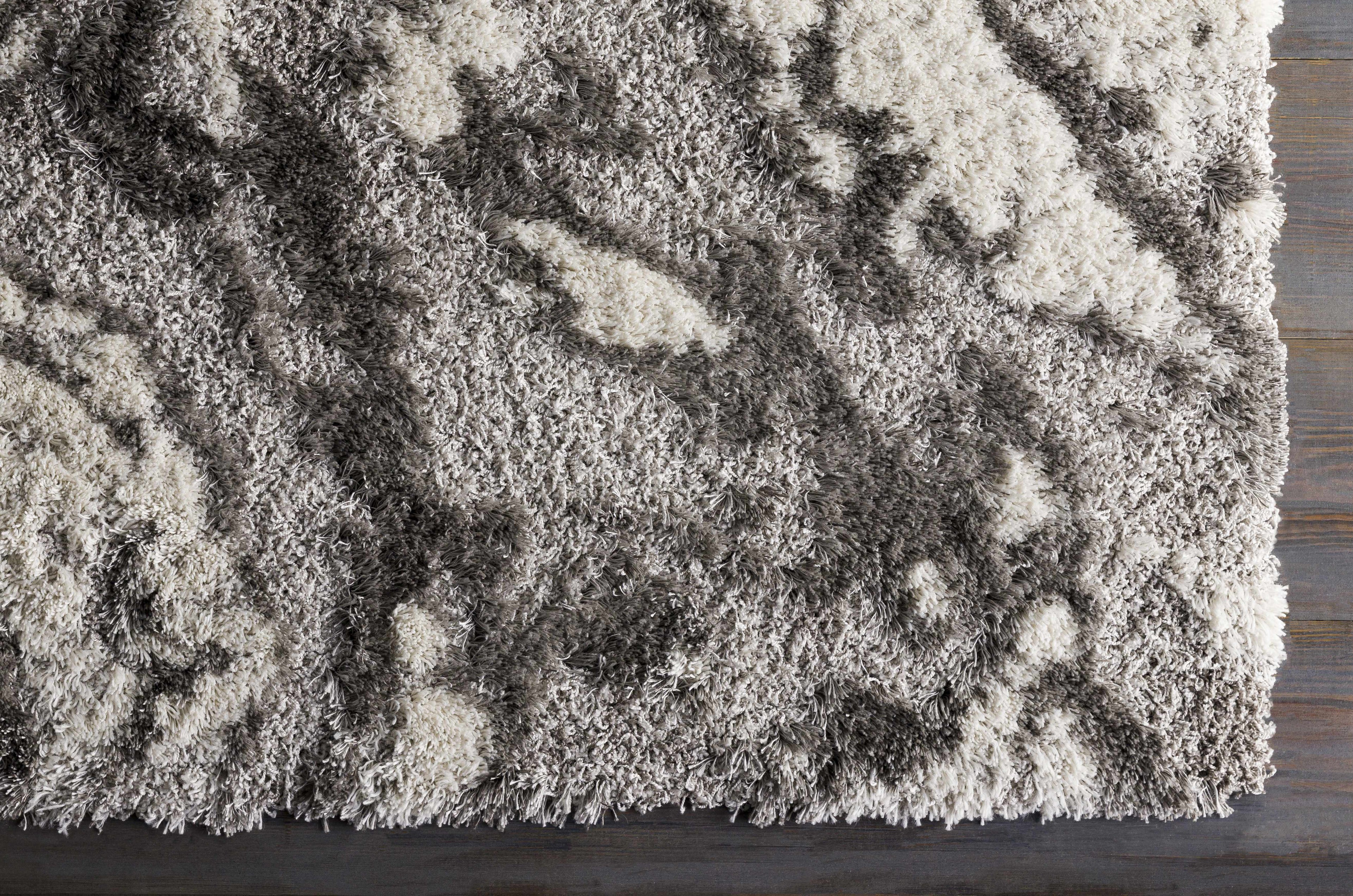 Ashtucna Gray Cloudy Shag Rug