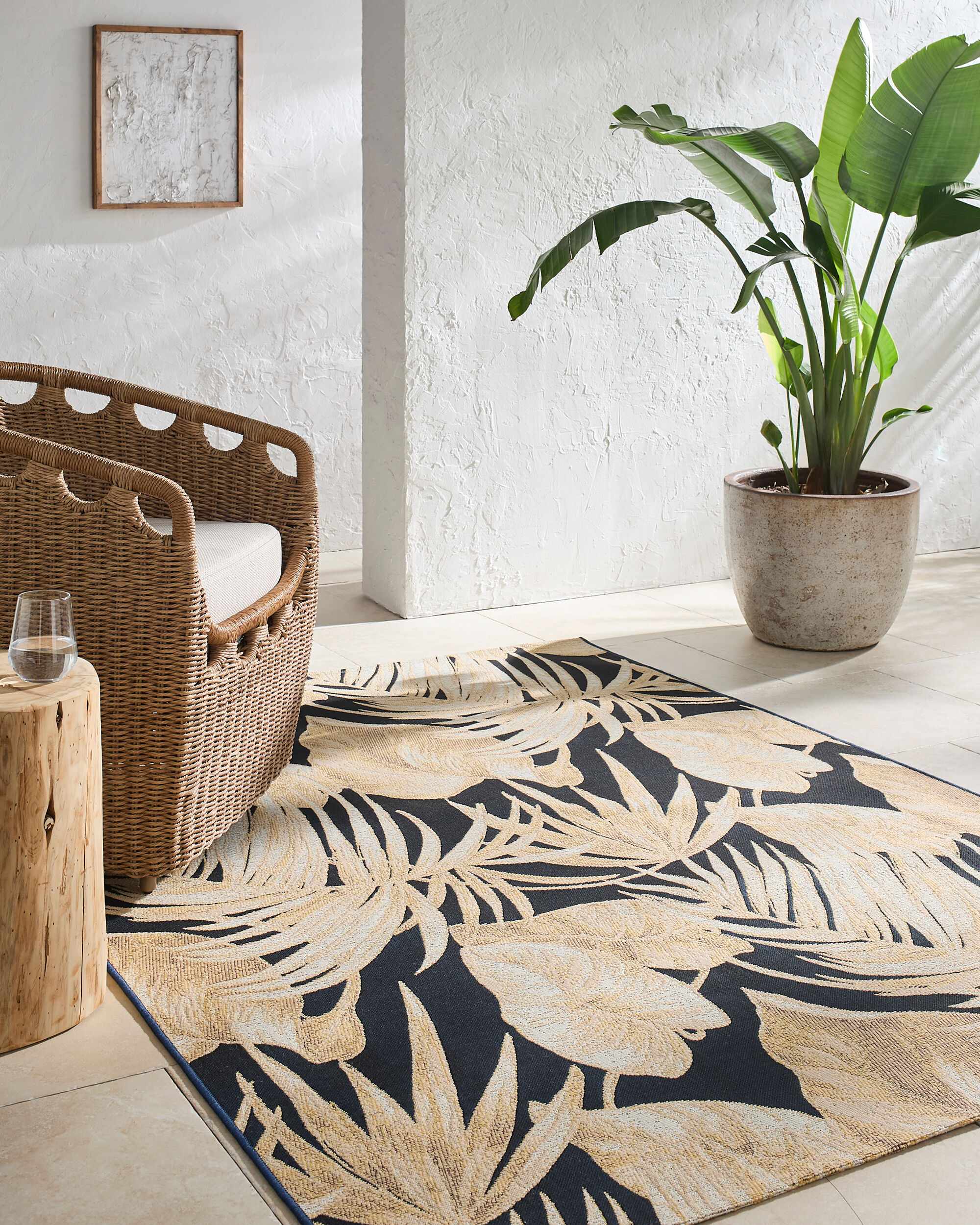 Amirah Midnight Blue Outdoor Area Rug