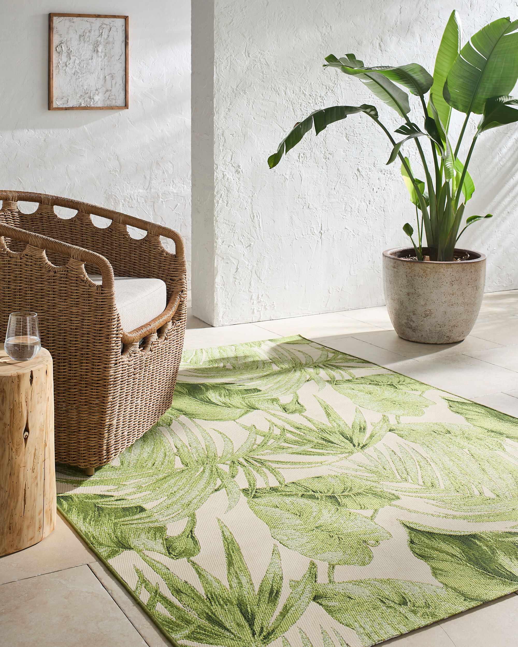 Amirah Green Outdoor Area Rug