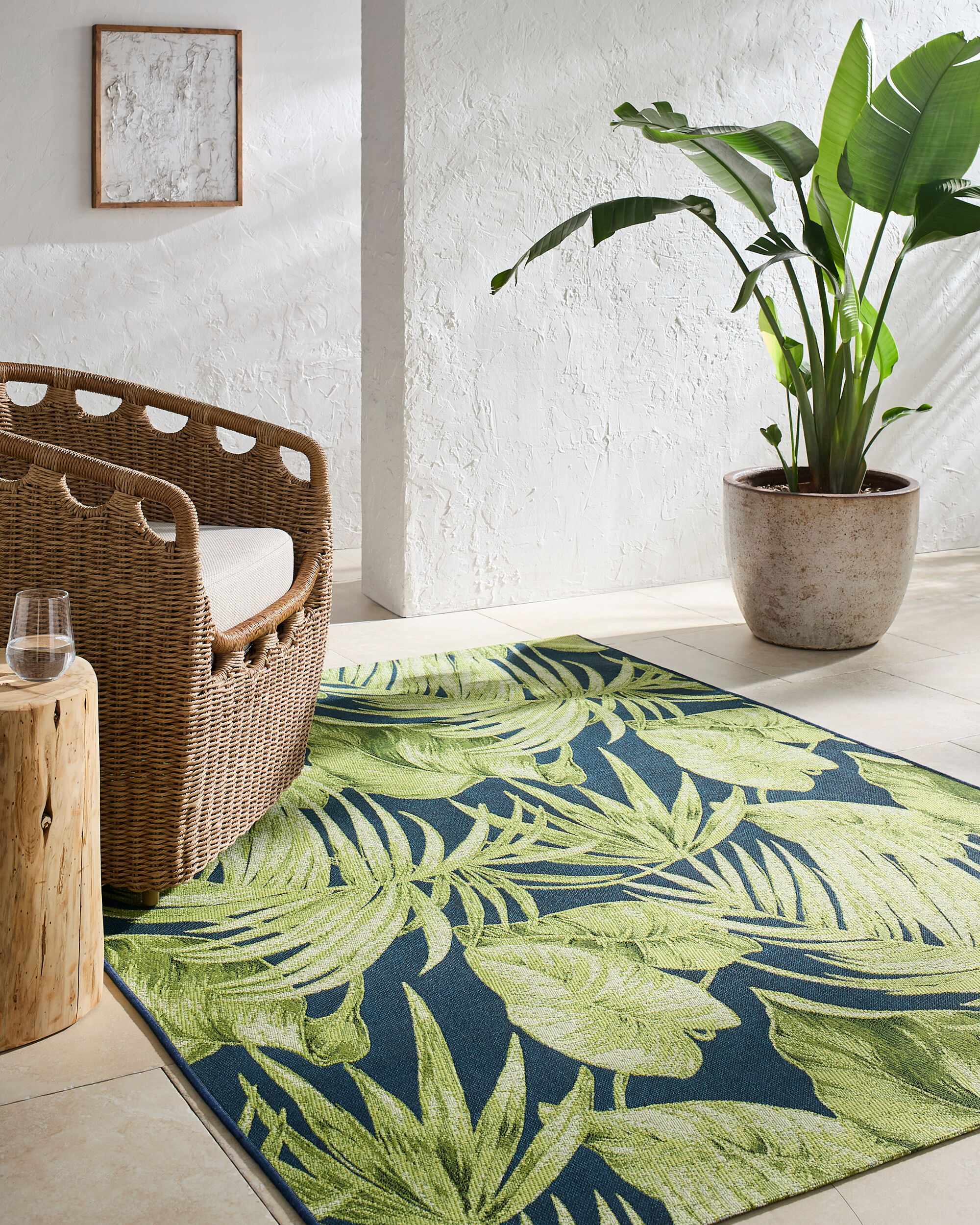 Amirah Teal Outdoor Area Rug
